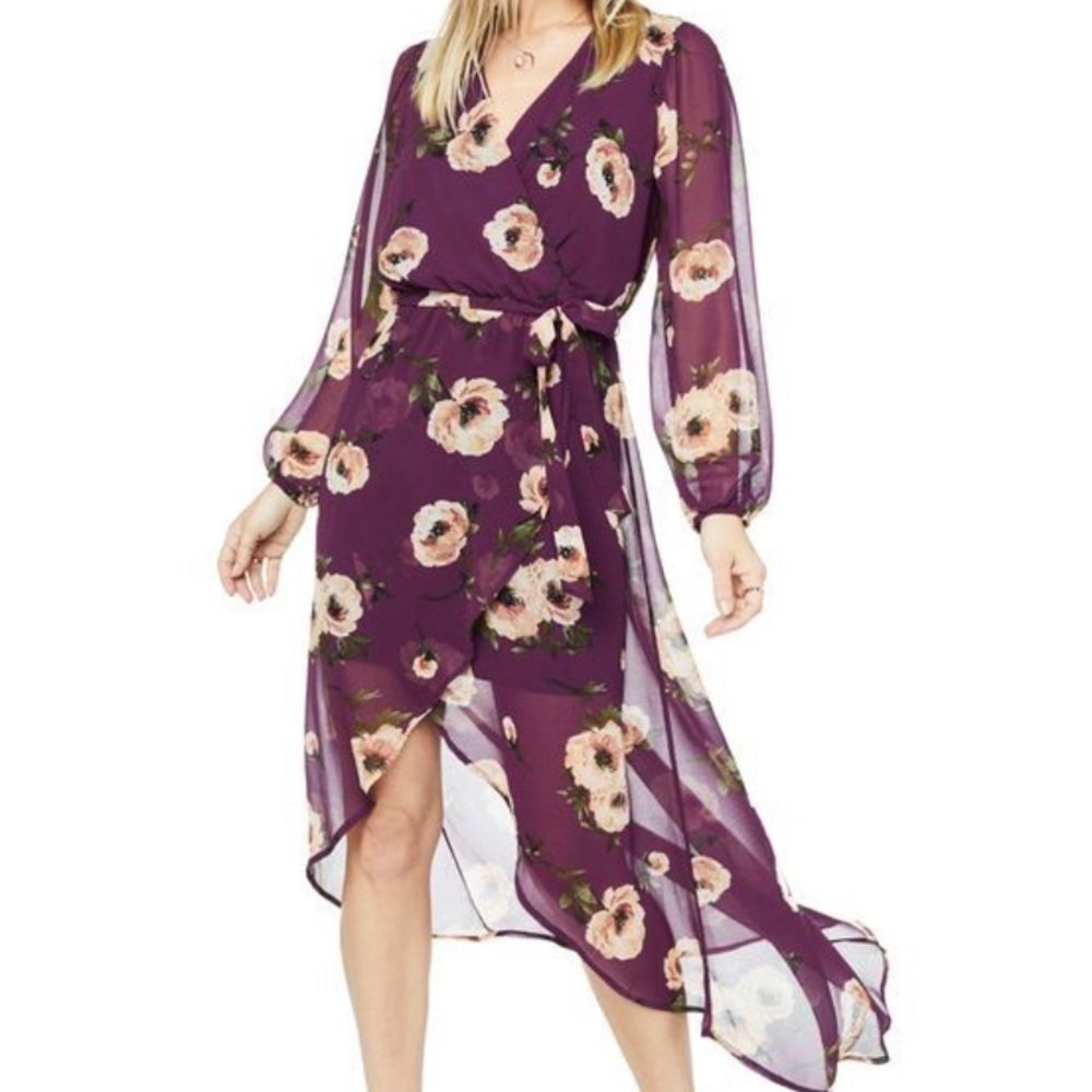 NWT Charming Charlie’s: Dark Purple Wrap Dress